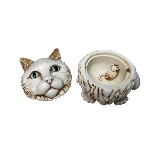 Harmony Kingdom Fat Cats Meow Trinket Box Figurine Mouse Inside - Picture 6 of 9
